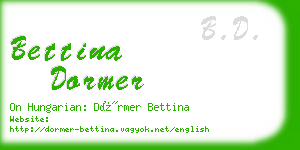 bettina dormer business card